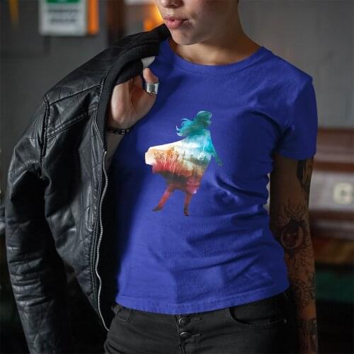 Summer New Products Kawaii Women T-shirts Outdoor Disney Frozen Series Anna Elsa Comfort Dropship Harajuku T Shirts Female Trend