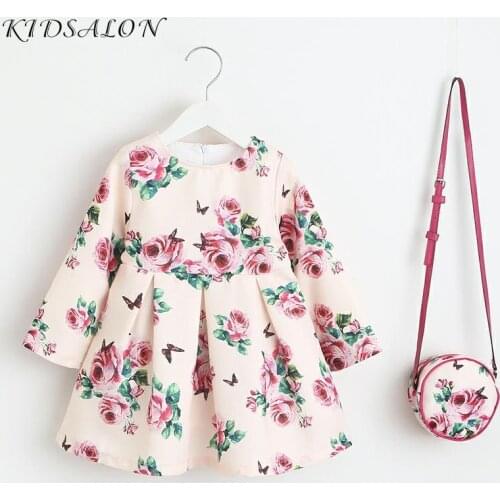 Girls Dress Unicorn Party Children Clothing Princess Dress with Bag 2021 Baby Clothes Kids Flower Dresses for Girls Costumes