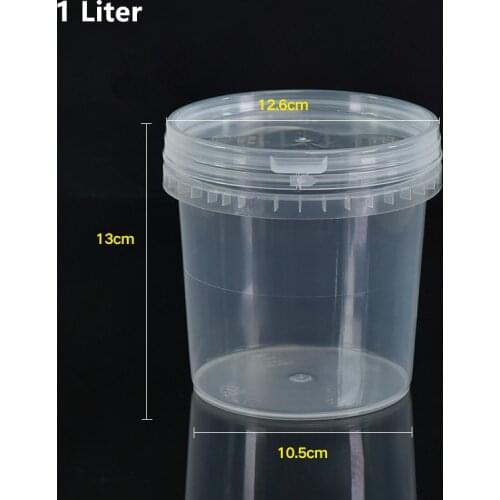 Thicken Food Grade 1L Plastic Bucket for Food Leakproof storage container for cotton candy Honey ice cream