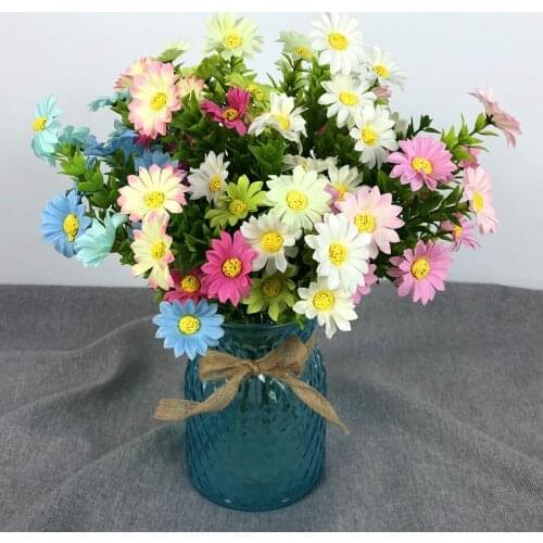 Sunflower artificial flower chrysanthemum silk flowers small branch silk sunflowers home wall hanging decoration