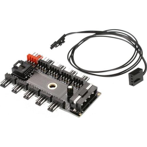 PC 1 to 10 4Pin Molex Cooling Fan Hub Splitter Cable PWM 12V 4Pin Power Supply Adapter For PC Mining