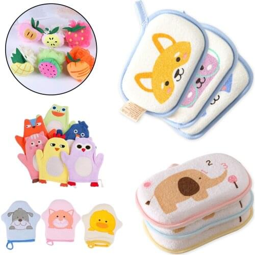 Bath Brushes Shower Products Comfortable Soft Towel Accessories Infant Children Rub baby Rubbing Body Wash Sponge Cotton