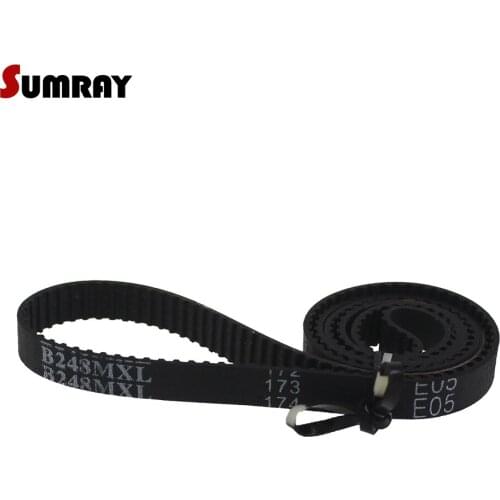 SUMRAY MXL Timing Belt 192/196/198/199/200/205/212/214/218/220/221 MXL Transmission Belt 6/10mm width For 3D Printer 2PCS