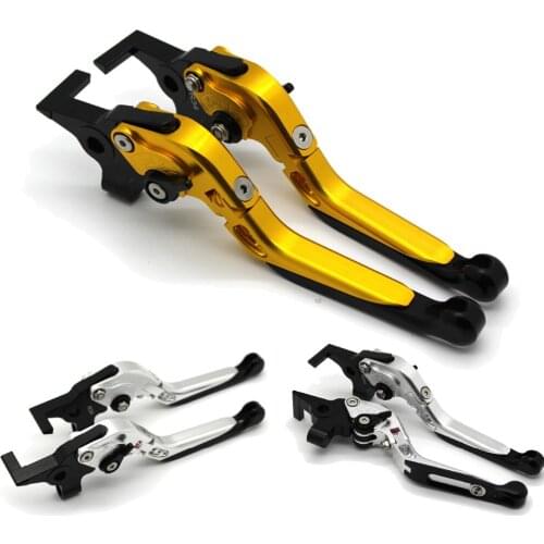 With logo Motorcycle Frame Ornamental Foldable Brake Handle Extendable Clutch Lever For KAWASAKI VERSYS 650cc NINJA 400R