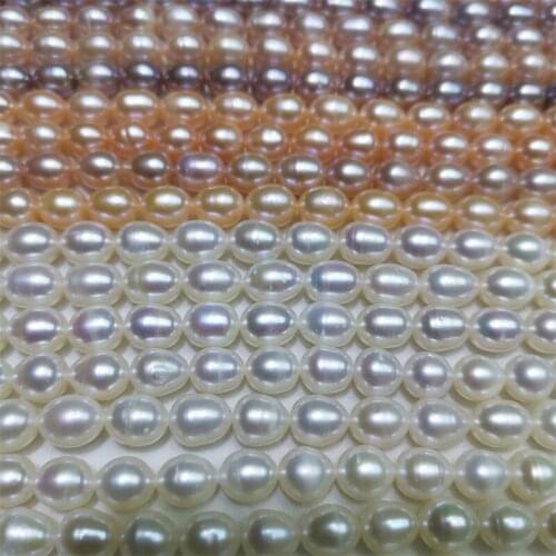 Loose Pearl Strand Pearl Necklaces Round Shape with Size 8-9mm Perfect Luster for DIY Jewelry