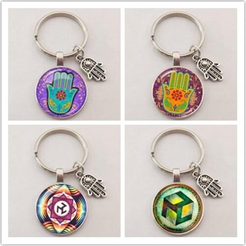 Sacred Geometry Antahkarana Symbol Keychains Pendant Keyring For Wome Men Chakra Pendant Meditation Jewelry