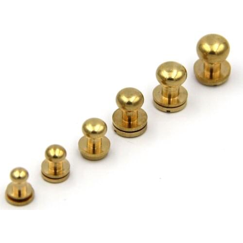 Screw Back Stud Post Head Bag Fasten Snap Closure,Decorative Rivets,Gold Screw Post