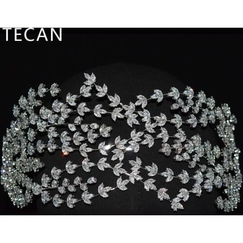 Luxury Baroque Headband Exaggerated Zircon Headband Womens Headband Wedding Hair Accessories Dubai Bridal Headwear Queen Crown