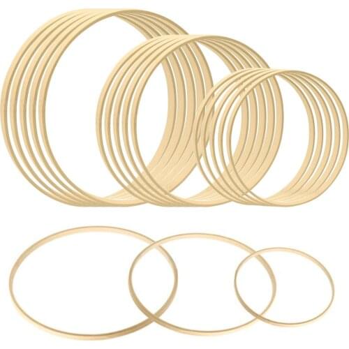 10Pcs Bamboo Wall Hanging Crafts Hoops Flower Wreath Ring Wedding Party Decor For DIY Wedding Wreath Wall Hanging Crafts