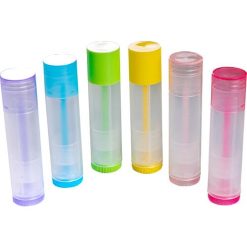 100PCS/LOT 5ML Empty Lipstick Tube,Transparent+yellow cap Makeup Lip Gloss Container,Sample Cosmetic Lip Balm Sub-bottling HZ15