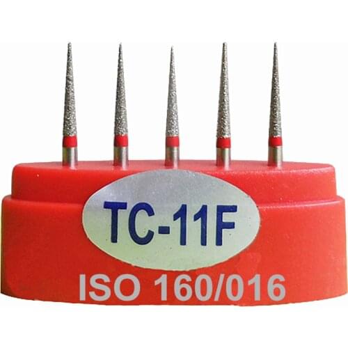 15Pcs Dental Diamond Burs TC-11F Drill DIA-BURS for High Speed Handpiece MediuJm FG 1.6M Dentist Lab Materials