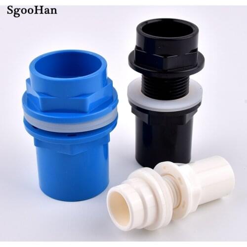 3 Colors Thickened 20~50mm PVC Pipe Aquarium Fish Tank Drain Joint Home Garden DIY Water Inlet Outlet Tank Tube Connectors