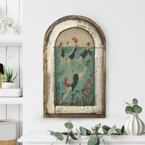 2021 Hanging Picture Eye-catching Practical Attractive Wood Swimming Wall Art Photo Decoration for Home Office Bathroom Mural
