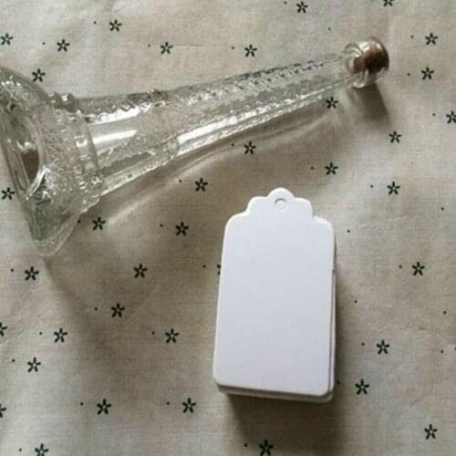 4 * 8 Cm White Square Mark Products Hand Draw Cardboard Label Clothing Garment Tags Words Blank Paper Id Card 400 Pcs/lot