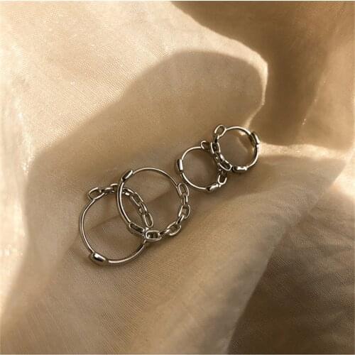 925 Sterling Silver Hollow Geometric Charm Stud Earring For Women Ear Buckle Retro Party Jewelry Pendientes Accessories eh816