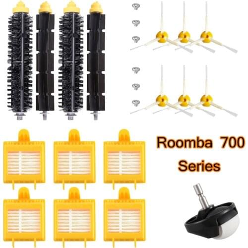 Vacuum Parts for iRobot Roomba 700 Series 720 730 760 765 770 775 780 786 790 Robot Cleaner Wheel Main Roller Side Brush Filters