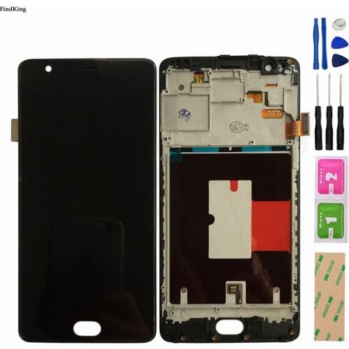 For One Plus 3 / 3T LCD Display For OnePlus 3 3T A3000 A3003 A3010 LCD Display +Touch Screen Digitizer Assembly With Frame
