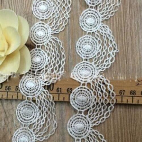 DoreenBeads Lace Ribbon Tape Quality Lace Trim DIY Embroidered Lace For Sewing Decoration african lace fabric 0.9m