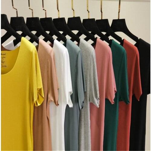 Round Neck Short-sleeved T-shirt Bottoming Shirt Solid Top