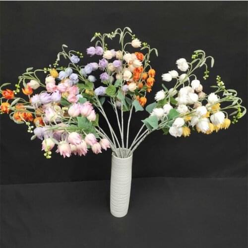 7Pcs Fake Single Phoenix Flower 33" Length Simulation Bells for Wedding Home Showcase Decorative Artificial Flowers