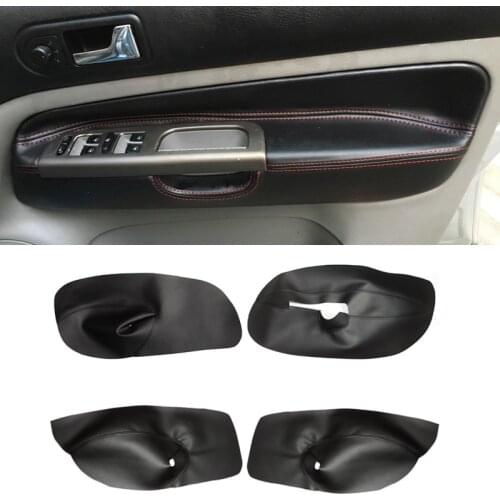 Right Hand Drive 4 Doors Car Microfiber Leather Armrest Cover For VW Golf 4 MK4 Jetta 1998 - 2005 Door Armrest Panel Cover Trim