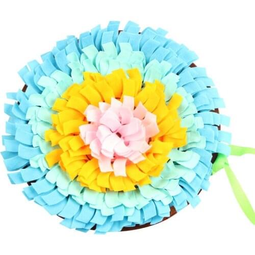 Round Pet Snuffle Mat Non-slip Puppy Sniffing Training Blanket Relieve Stress Nosework Consume Energy Puzzle Toys Dog Nose Pad