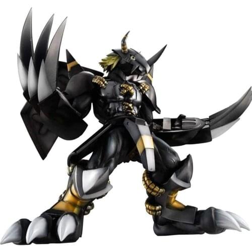 Megahouse Digimon Adventure Black War Greymon Metal Garurumon Ishida Yamato Action PVC Anime Figura Model Collection Kid Toys