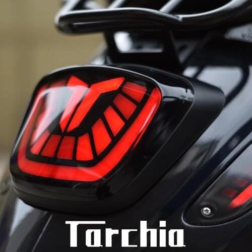 Motorcycle Accessories For Vespa Spring 150 Sprint 150 Water LED Tail Light Turn Signal Brake Light Totem Blackened Refit