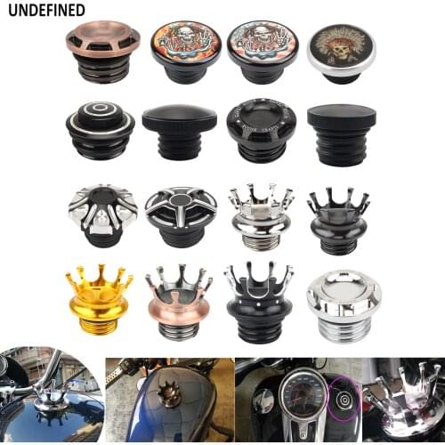 Motorcycle Gas Tank Oil Cap Vented Fuel Gas Tank Aluminum For Harley Sportster XL 48 Dyna Softail Touring Road King Freewheeler