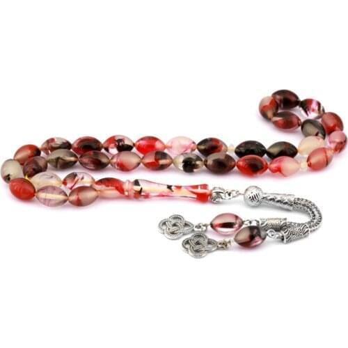 Male Navy Blue Cat Eye Powder Amber Prayer Beads