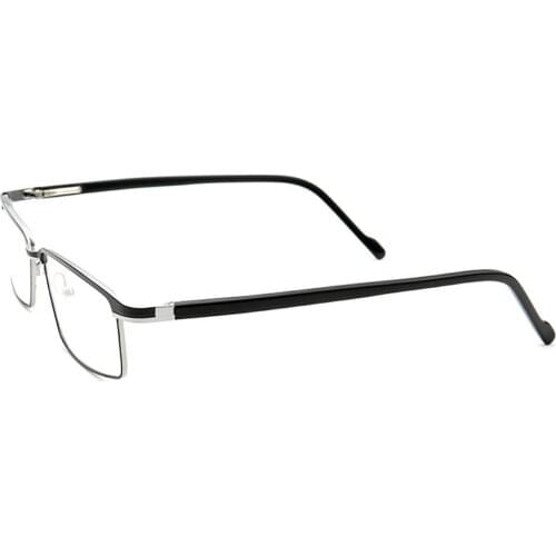 Men Ultralight Alloy Full-Rim Rectangular Frame Custom Made Myopia Glasses -1 to -6 Reading Glasses +1 to +4