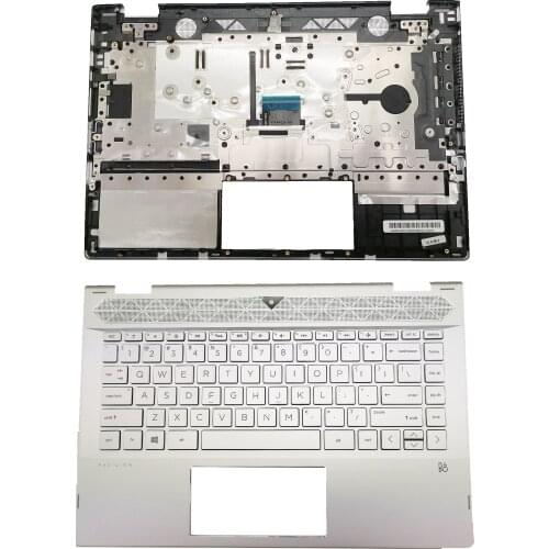 New And Original Laptop Palmrest Top Case Cover With Camera Hole For HP Pavilion X360 14-CD 14M-CD TPN-W131 Silvery