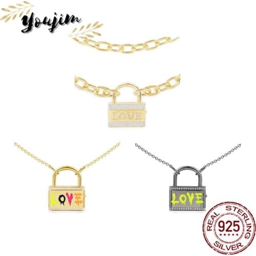 New in August 2021 Zircon 925 Silver Women Love Lock Necklace Luxury Fashion Monaco Jewelry Valentines Day Wedding Gift