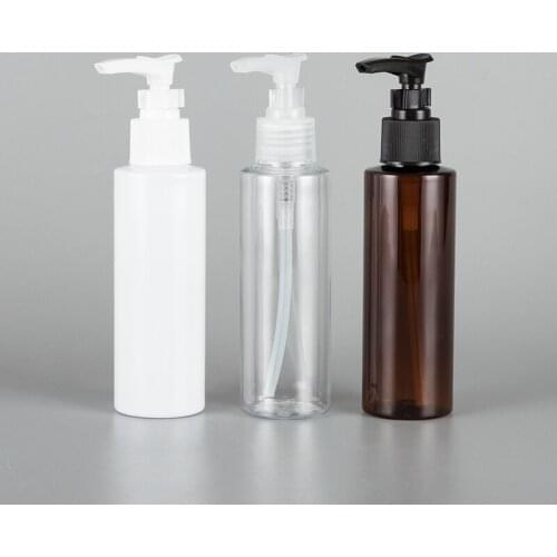 White Clear Brown 120ML X 40 Empty Plastic Dispenser Shampoo Bottle Shower Bottle Bayonet Pump Lotion Liquid Soap Container