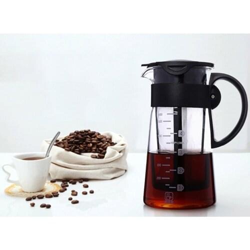 Portable Hot Cold Brew Dual Use Filter Coffee Tea Pot Espresso Ice Drip Maker Glass Percolators Kitchen Accessories