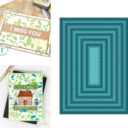 Rectangular Die Cutting Die Stamps Scrapbook Diary Secoration Embossing Stencil Template Diy Greeting Card Handmade 2021 new hot