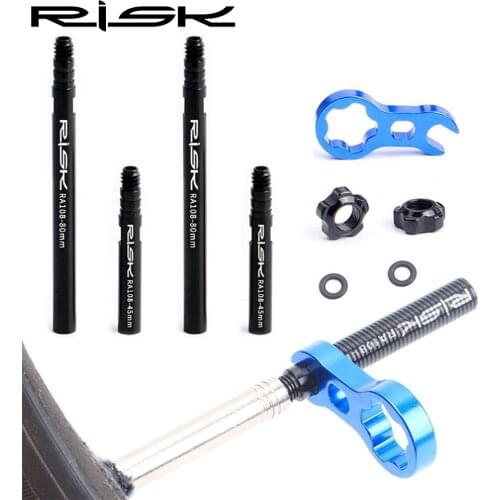 RA108 Integrated Removable 45mm 80mm Bike Bicycle Inner Tubes Presta Valve Extender Extension With Core Wrench Aluminium