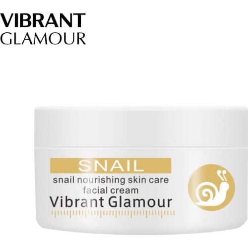VIBRANT GLAMOUR Face Cream Snail Anti-Wrinkle Anti-Aging Moisturizer Whitening Hyaluronic Acid Serum Shrink Pores Skin Care 30ML