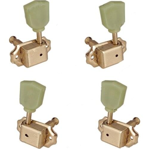 2R2L Gold Deluxe Ukulele 4 String Guitar Tuning Peg keys Tuners Machine Head Retro Tulip Trapezoid guitar accessories parts