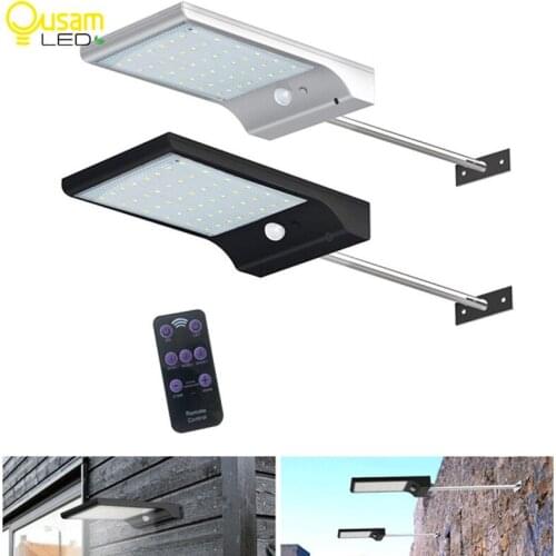 48LED Solar Light Outdoors PIR Motion Sensor Solar Powered Lamps With Extension Rod For Garden Lighting Waterproof With Pole