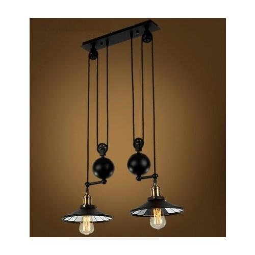 Loft Style Lift Pulley Droplight Edison Vintage Pendant Light Fixtures For Dining Room Scaling Industrial Lamp Lamparas