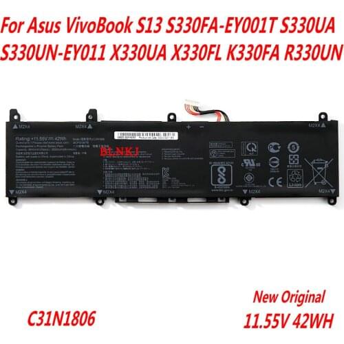 High Quality C31N1806 Laptop Battery For Asus VivoBook S13 S330FA-EY001T S330UA S330UN-EY011 X330UA X330FL K330FA R330UN