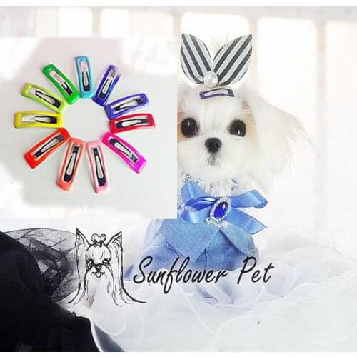 Limited 50pcs,100 Pcs/lot 2.5cm Pet Bb Hair Clip Hairpin Mixed Colors Dog Essential Accessory For Teddy Yorkshire Free Shipping