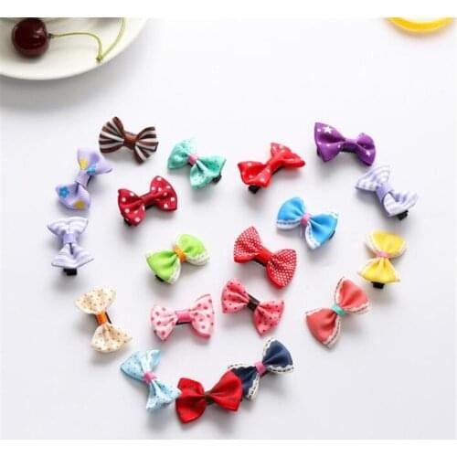 20PCS Colorful Kids Girl Bow Hairpins Hair Barrettes Children Accessories Cute Baby Girls Headwear Hair Clip Hair Pin