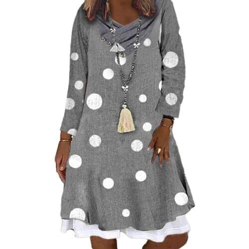 Women Stylish Casual lovely Mini Dress Floral Print Fake Two Piece Elegant Pile Collar V Neck A-Line Dress for Dating Streetwear