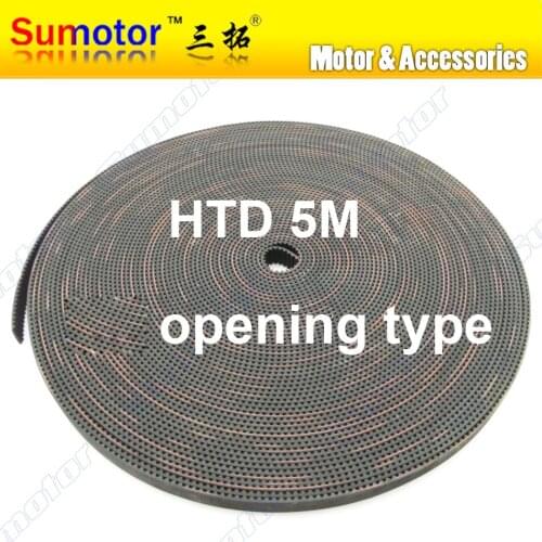 1 meter HTD 5M Arc tooth Width 20mm Pitch 5mm Synchronous rubber opening Timing belt Endless for CNC 3D printer Engraving part