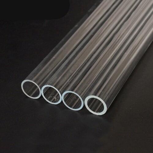 2pcs 300mm long 1.5mm 2mm 3mm 4mm 5mm 6mm inside diameter acrylic tube hollow pipe transparent plexiglass duct PMMA control