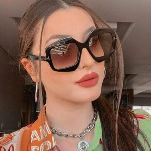 2020 New Fashion Irregular Square Sunglasses For Women Vintage Green Brown Gradient Uv400 Sun Glasses Female Black Eyewear Men