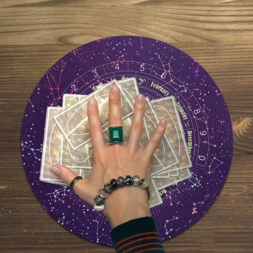 22CM Tarot Card Cloth Nordic Starry Sky Rubber Pad for Divination Suitable for psychological counselor magician Protect card