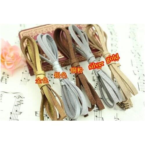 3colors/lot 3mm x25yard faux leather cord/lace/strip/string suede cord Metallic Glittered Cord DIY accessory zakka free shipping